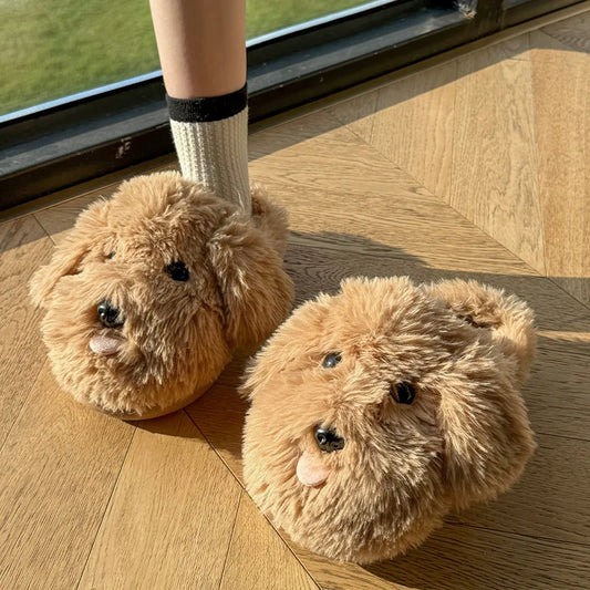 Shaggy Pup Slippers