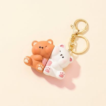 Honey Pup Pair Keychain - pair of bear