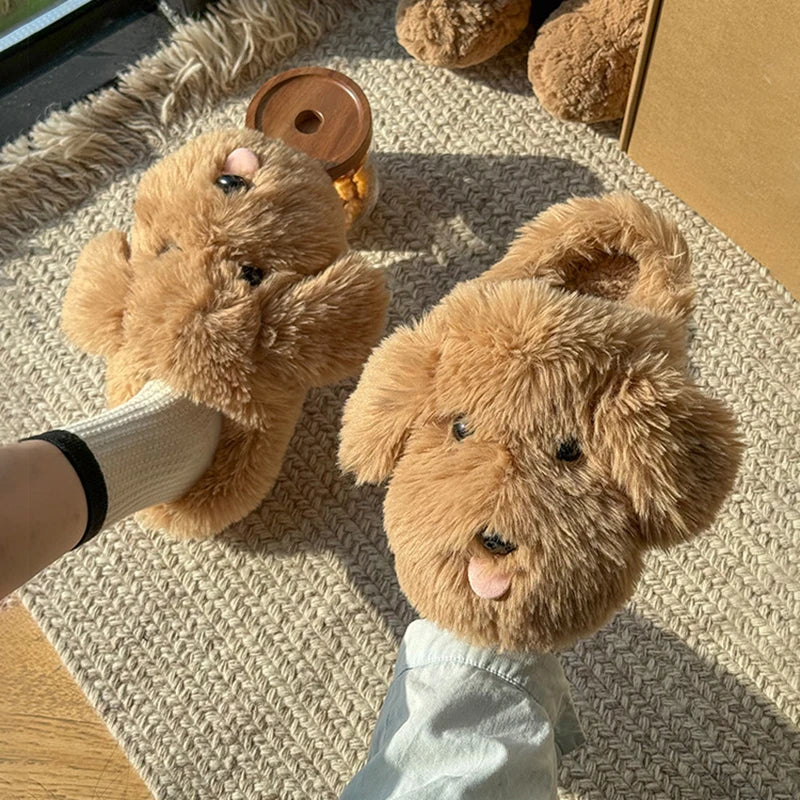 Shaggy Pup Slippers