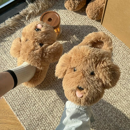 Shaggy Pup Slippers