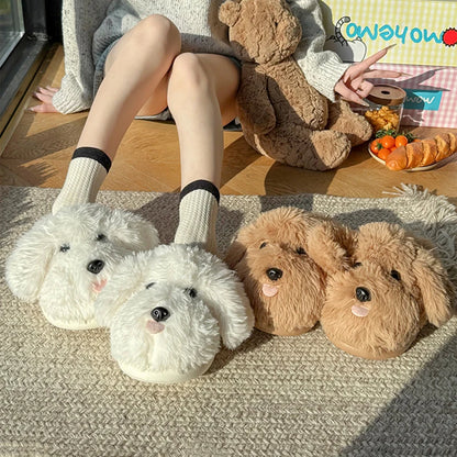 Shaggy Pup Slippers