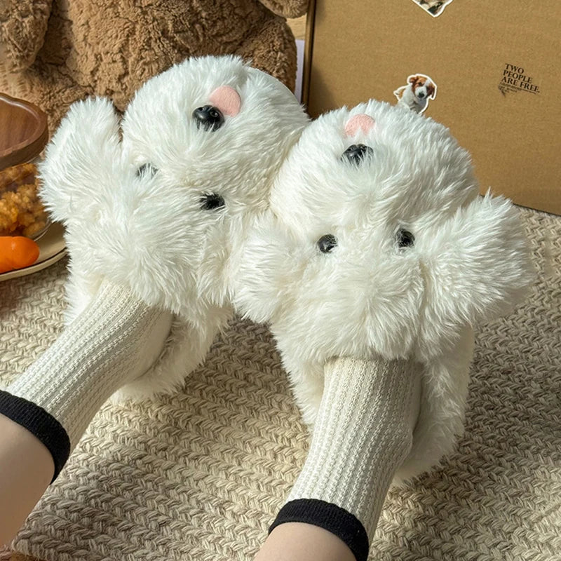 Shaggy Pup Slippers