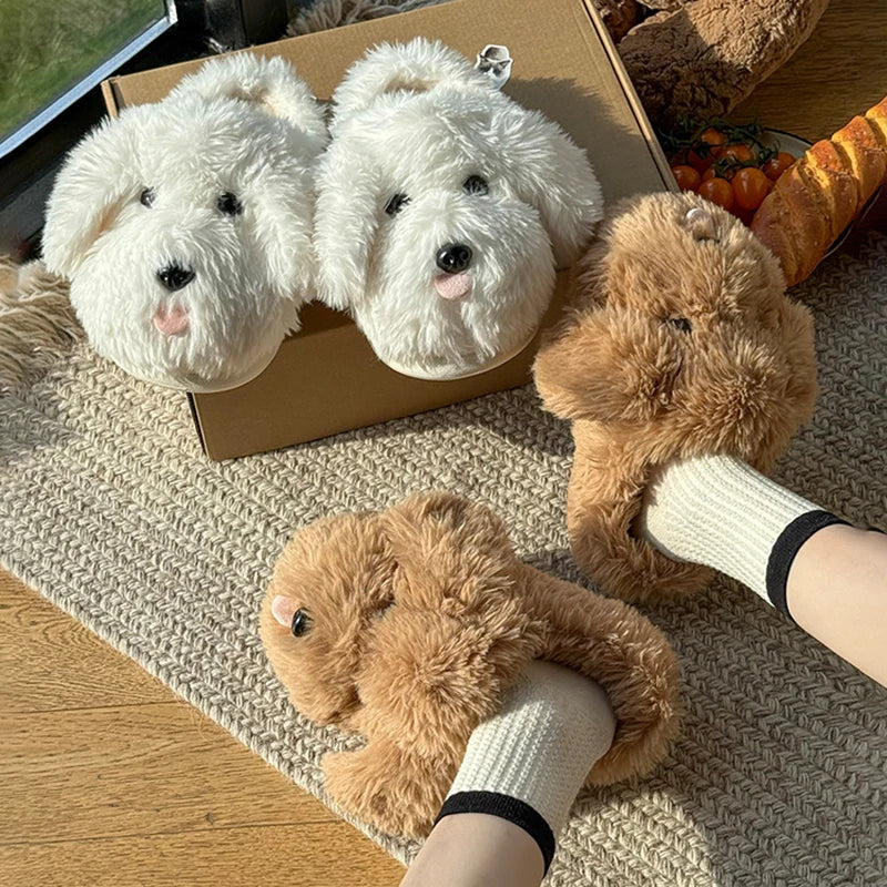 Shaggy Pup Slippers