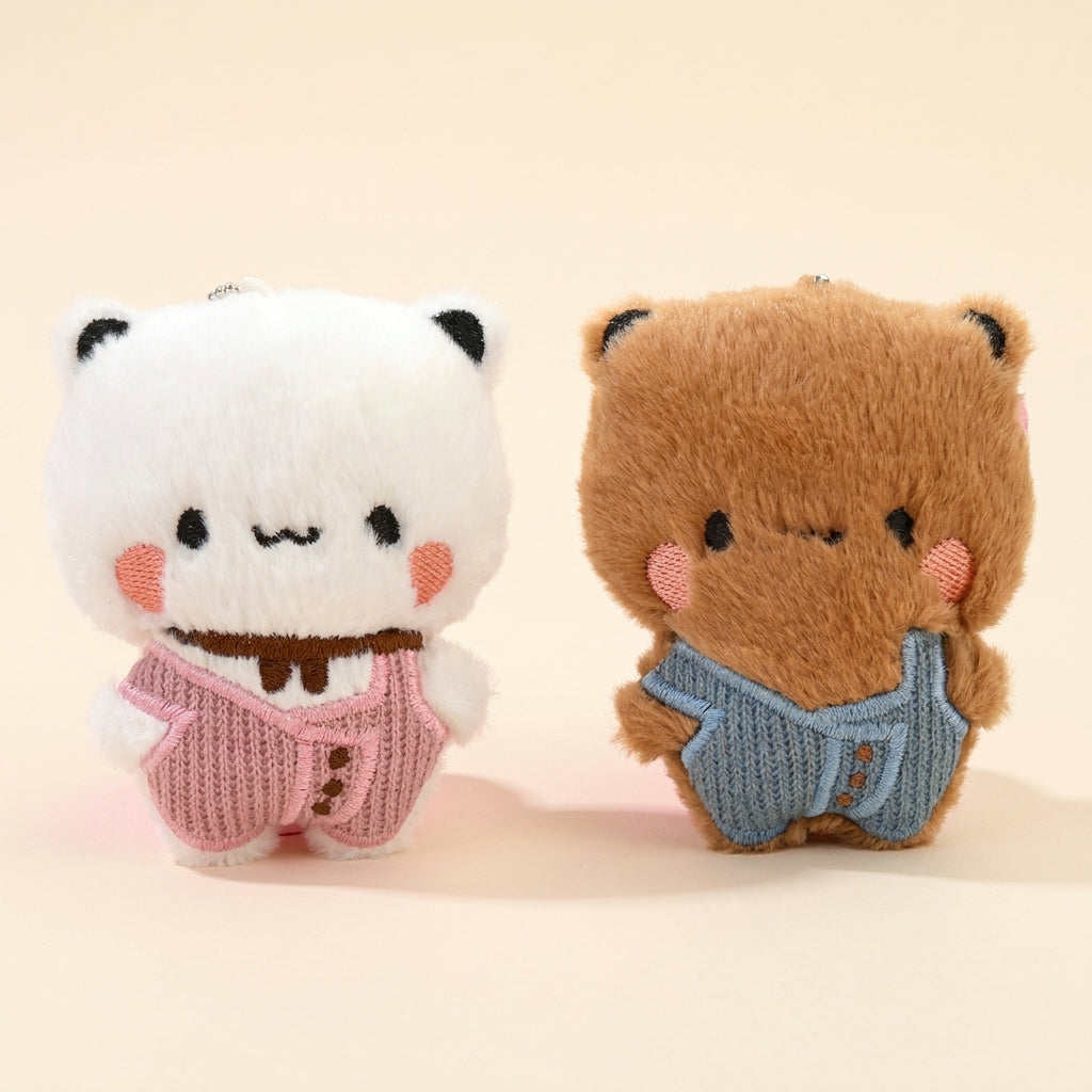Panda & Cocoa Bear Pair Keychain